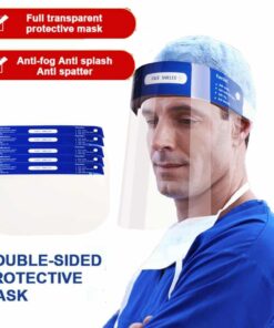 Professional Clear Full-Face Shield Protection Transparent Protective Safety color: transparent  New Arrivals 2020 Fight Coronavirus