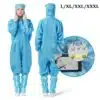 Reusable Protective Overalls Splashproof Protective Suits + Disposable Shoe Cover Personal Protective Equipment color: Blue|White  New Arrivals 2020 Fight Coronavirus