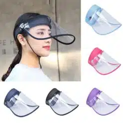 Protective Cap Breathable Unisex Transparent Protection Cap Gorras Hombre Top Empty Hat Hats Sun B4F2 color: Navy Blue|Purple|Rose Red|Black|Blue  New Arrivals 2020 Fight Coronavirus