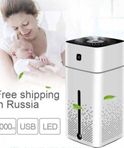 High Quality 1000Ml Air Humidifier Ultrasonic Usb Diffuser Aroma Essential Oil Led Night Light Lamp Mist Purifier 7 color ligh color: Black|White  New Arrivals 2020 Fight Coronavirus Best Sellers