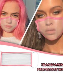 Reusable With Clear Window Unisex Adult Breathable Reuse Anime Funny Transparent expression masks Cosplay Costume Accessories color: Light blue|Pink|Gray with 2 Filters|Black|Blue|White  New Arrivals 2020 Fight Coronavirus Face Masks Best Sellers