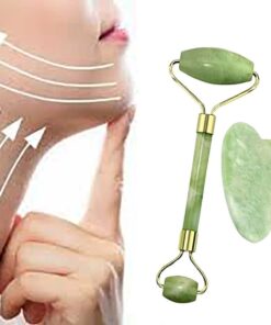 Natural Jade Roller Guasha Skin Scraper Facial Set Facial Stone Firming Face Anti-Aging Puffy Eyes Massager Neck Anti Wrinkle color: A set|Massage Board|Massage Roller  Face Care NEW Uncategorized