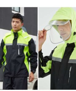 Rain Jacket with Face Shield + FREE Waterproof Pants color: 01|02|03|04|05|06|07|08|09|10|11|12  New Arrivals Coronavirus Protective Gear