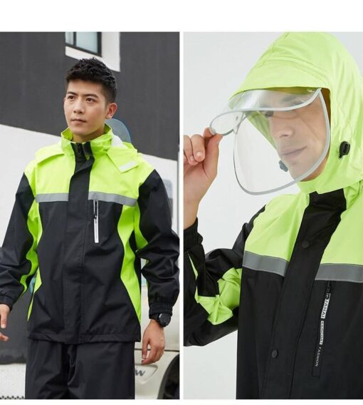 Rain Jacket with Face Shield + FREE Waterproof Pants color: 01|02|03|04|05|06|07|08|09|10|11|12  New Arrivals Coronavirus Protective Gear