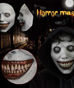 Creepy Halloween Masks Smiling Demons The Evil Cosplay Props Mouth Caps Washable Scary Party Cosplay Props Mascarillas color: White  New Arrivals Uncategorized