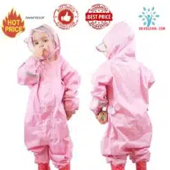 Waterproof Jumpsuit For Kids (2-9 Years) color: Pink|Blue|Yellow  New Arrivals Protection Against COVID-19 Jackets with Face Mask Face Masks & Face Shields Safest Face Masks For Kids Best Back to School Face Masks For Kids Protective Suits & Clothing Best Sellers