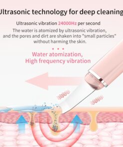 ANLAN Ultrasonic Skin Scrubber Deep Face Cleaning Machine Peeling Shovel Facial Pore Cleaner Face Skin Scrubber Lift Machine color: as picture|Pink|Green|White  New Arrivals Uncategorized Best Sellers