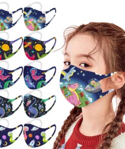 Cute Washable Face Masks For Kids (10 Masks) color: A|B|C|D|E|F|G|H|I|J|K|L|M|N|O|P|Q|R  New Arrivals Protection Against COVID-19 Safest Face Masks For Kids Best Back to School Face Masks For Kids Best Sellers