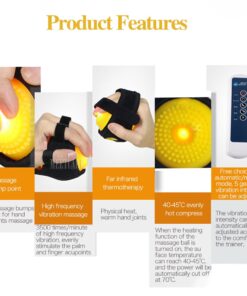 Infrared Hot Compress Hand Massager Ball Massage Hand and Fingers Physiotherapy Rehabilitation Spasm Dystonia Hemiplegia Stroke color: smiley no electric|Type A|Type B|Type C|Type D rechargeable  