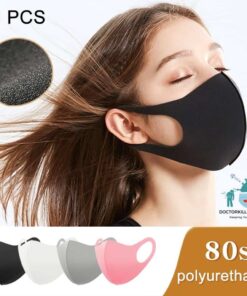 6 PCS Single-Piece Protective Face Masks color: Pink|Gray with 2 Filters|Black|White  New Arrivals Protection Against COVID-19 Face Masks & Face Shields Face Masks Face Masks For Adults Best Sellers