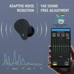 Bluetooth Rechargeable App-Controlled Hearing Aid Amplifiers color: Black  Best Hearing Aids In 2022 New Arrivals As Seen On TV Best Sellers
