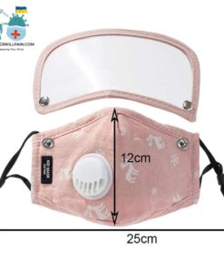 Breathable Face Mask With Eye Shield For Kids color: Pink|Black|Green|Yellow  New Arrivals Protection Against COVID-19 Face Masks & Face Shields Face Masks Safest Face Masks For Kids Best Back to School Face Masks For Kids Face Shields Face Shields For Kids Best Sellers