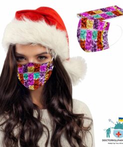 Disposable Christmas Face Masks (10 Pcs) color: A|B|C|D|E  New Arrivals Protection Against COVID-19 Face Masks & Face Shields Face Masks Face Masks For Adults Best Sellers