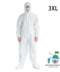 Full-Body Protective Suit color: White PP L|White PP XL|White PP XXL|White PP XXXL|White SMS L|White SMS XL|White SMS XXL|White SMS XXXL  New Arrivals Protection Against COVID-19 Protective Suits & Clothing Best Sellers