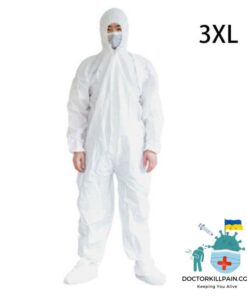 Full-Body Protective Suit color: White PP L|White PP XL|White PP XXL|White PP XXXL|White SMS L|White SMS XL|White SMS XXL|White SMS XXXL  New Arrivals Protection Against COVID-19 Protective Suits & Clothing Best Sellers