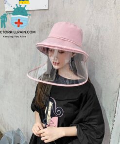 Hat With Removable Face Shield For Women color: beige|Khaki|no face sheild|Pink|Black|Yellow  New Arrivals Protection Against COVID-19 Face Masks & Face Shields Face Shields Face Shields For Adults Best Sellers