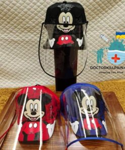 Mickey or Minnie Mouse Hat With Face Shield For Kids color: 10|11|12|13|14|15|16|17|3|4|5|6|7|8|9|Red|1|2|Black  New Arrivals Protection Against COVID-19 Face Masks & Face Shields Face Shields Face Shields For Kids Best Sellers