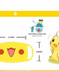Pokémon Pikachu Face Mask Gender: Unisex  New Arrivals Protection Against COVID-19 Face Masks Face Masks For Adults Safest Face Masks For Kids Best Back to School Face Masks For Kids Best Sellers
