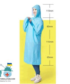 Protective Raincoat With Face Shield color: A|B|C|D|E|F|G|H|I|J  New Arrivals Protection Against COVID-19 Face Shields Face Shields For Adults Jackets with Face Mask Protective Suits & Clothing Best Sellers