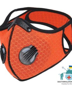 Safe Breathable Face Mask For Biking color: Navy|Orange|Wine|Gray with 2 Filters|Black  New Arrivals Protection Against COVID-19 Face Masks & Face Shields Face Masks Face Masks For Adults Best Sellers