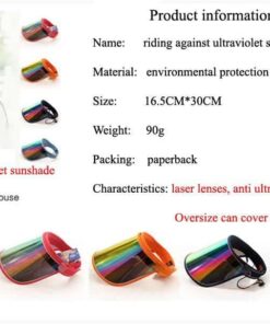 Sun Visor Face Shield With UV Protection color: Lavender|Orange|Red|Sky Blue|Black|Blue  New Arrivals Protection Against COVID-19 Face Masks & Face Shields Face Shields Face Shields For Adults Best Sellers