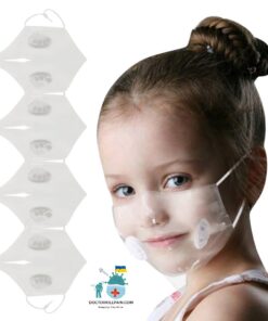 Transparent Face Mask For Kids color: 1pc|4pc  New Arrivals Protection Against COVID-19 Face Masks & Face Shields Face Masks Safest Face Masks For Kids Best Back to School Face Masks For Kids Best Sellers