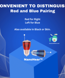 NanoHear™️ Small Affordable Hearing Aids For Moderate to Severe Hearing Loss color: Skin|Blue/Red|Black  New Arrivals Best Affordable Hearing Aids