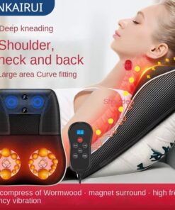 Jinkairui Electric Shiatsu Head Neck Cervical Ttraction Body Massager Car Back Pillow with Heating Vibrating Massage Device fd7acb3515ad33fc8f6d6c: AU|EU Plug|UK|US Plug  Pain Relief Back Pain Relief