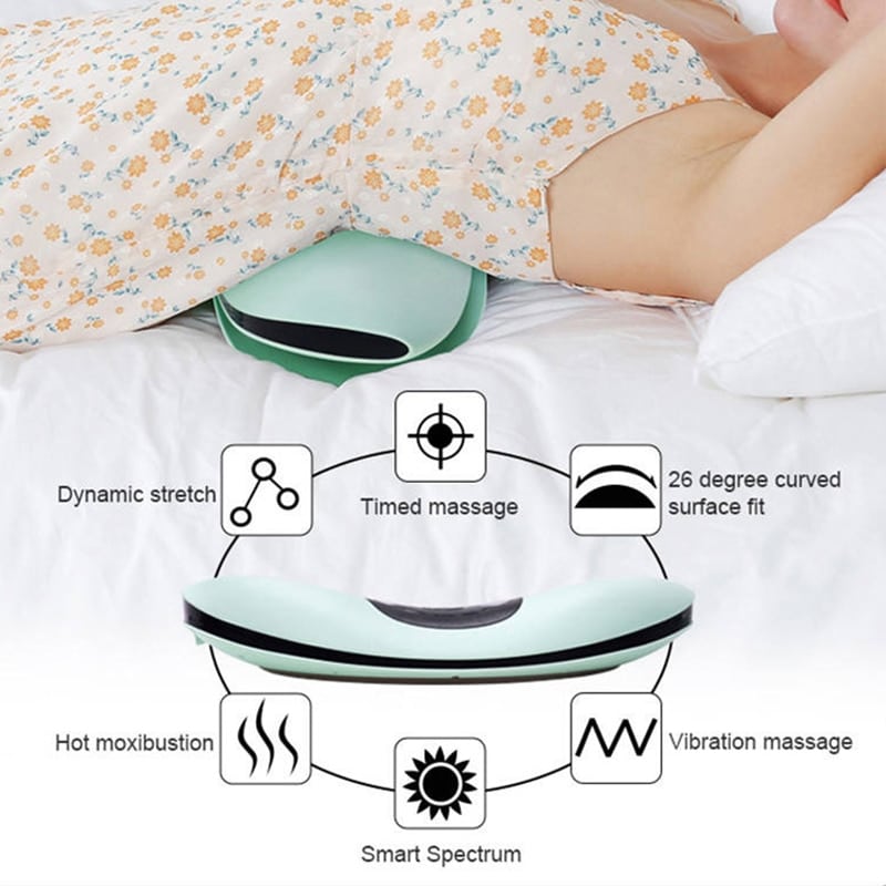 Smart Electric Lumbar Traction Device Waist Massager Inflated Back Stretcher Vibration Massage Heat Sciatica Pain Relief
